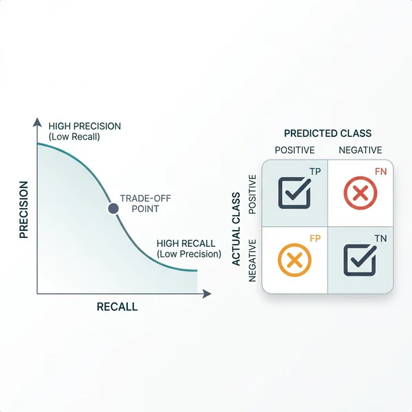 Precision vs Recall tradeoff and confusion matrix