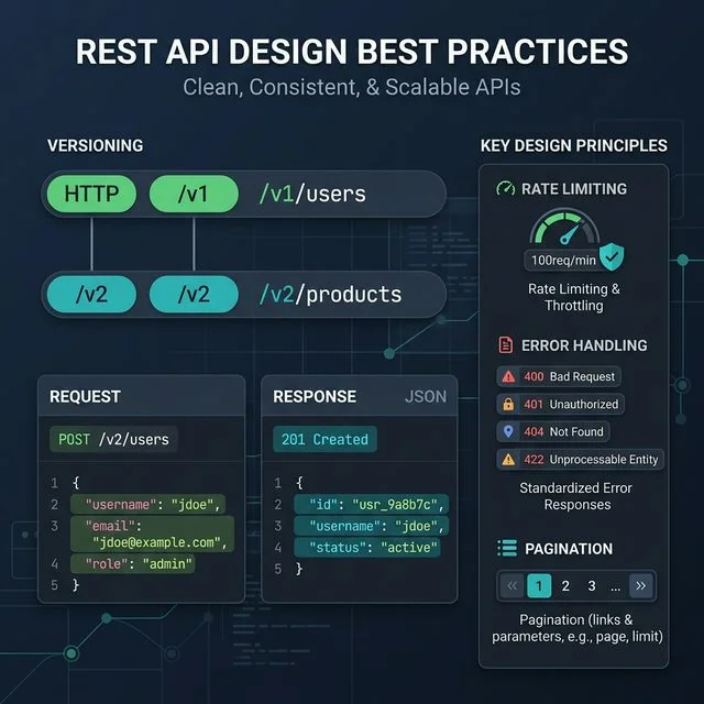 REST API versioning and design best practices diagram